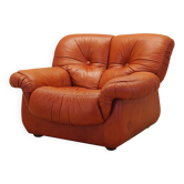 Fauteuil lounge, design italien, années 1970, fabricant : PelleRossi