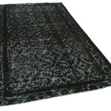 Handmade Vintage Turkish 1980s 160 cm x 250 cm Black Rug