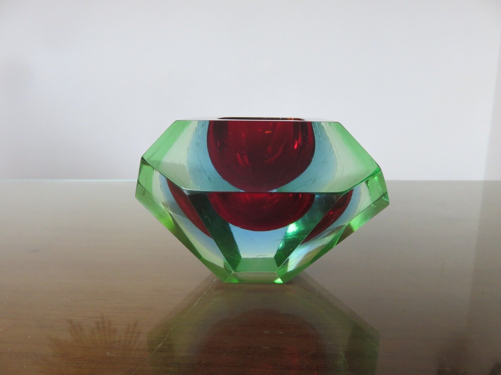 Sommerso Murano glass ashtray by Flavio Poli for Seguso 1960