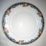 Sarreguemines Digoin dessert plates, floral pattern