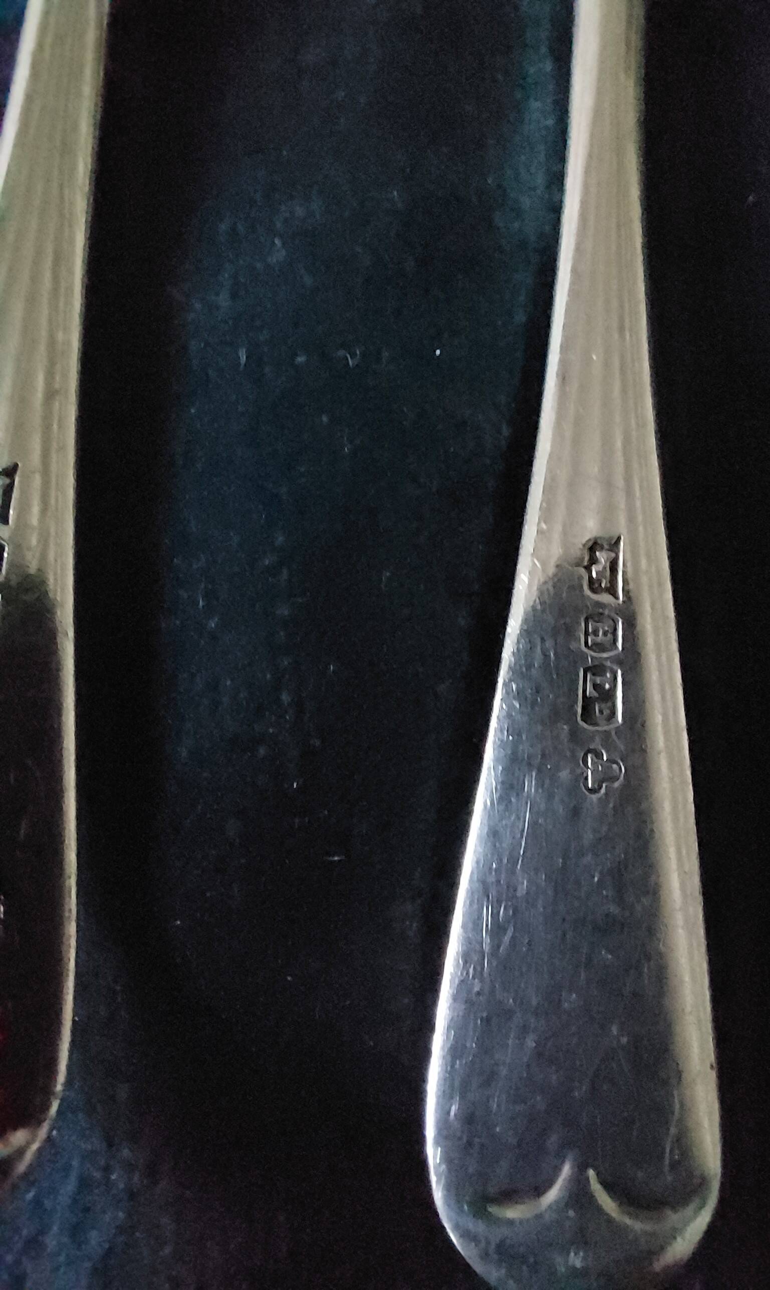 Pair of small silver-plated spoons