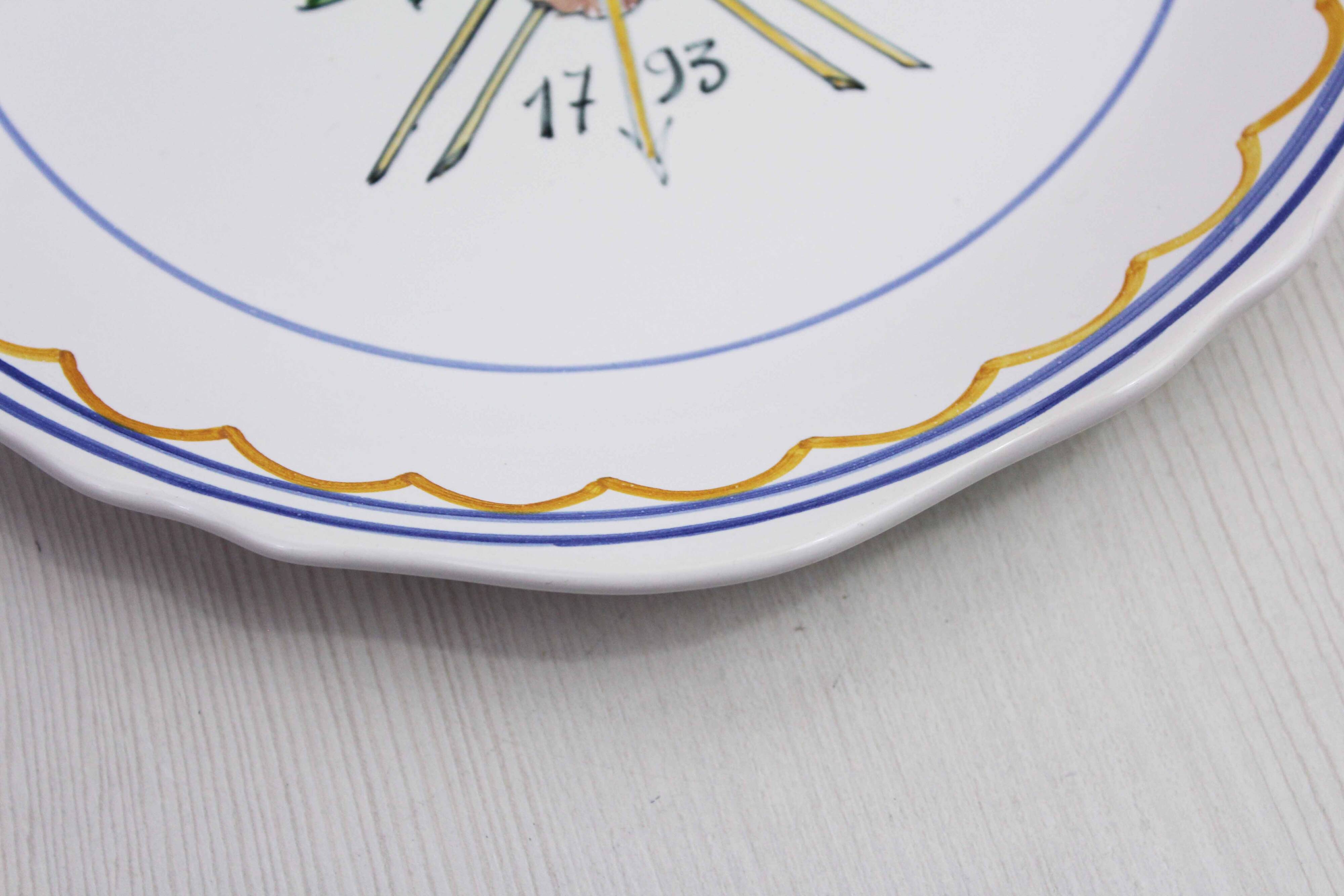 Revolutionary earthenware plate from Nevers