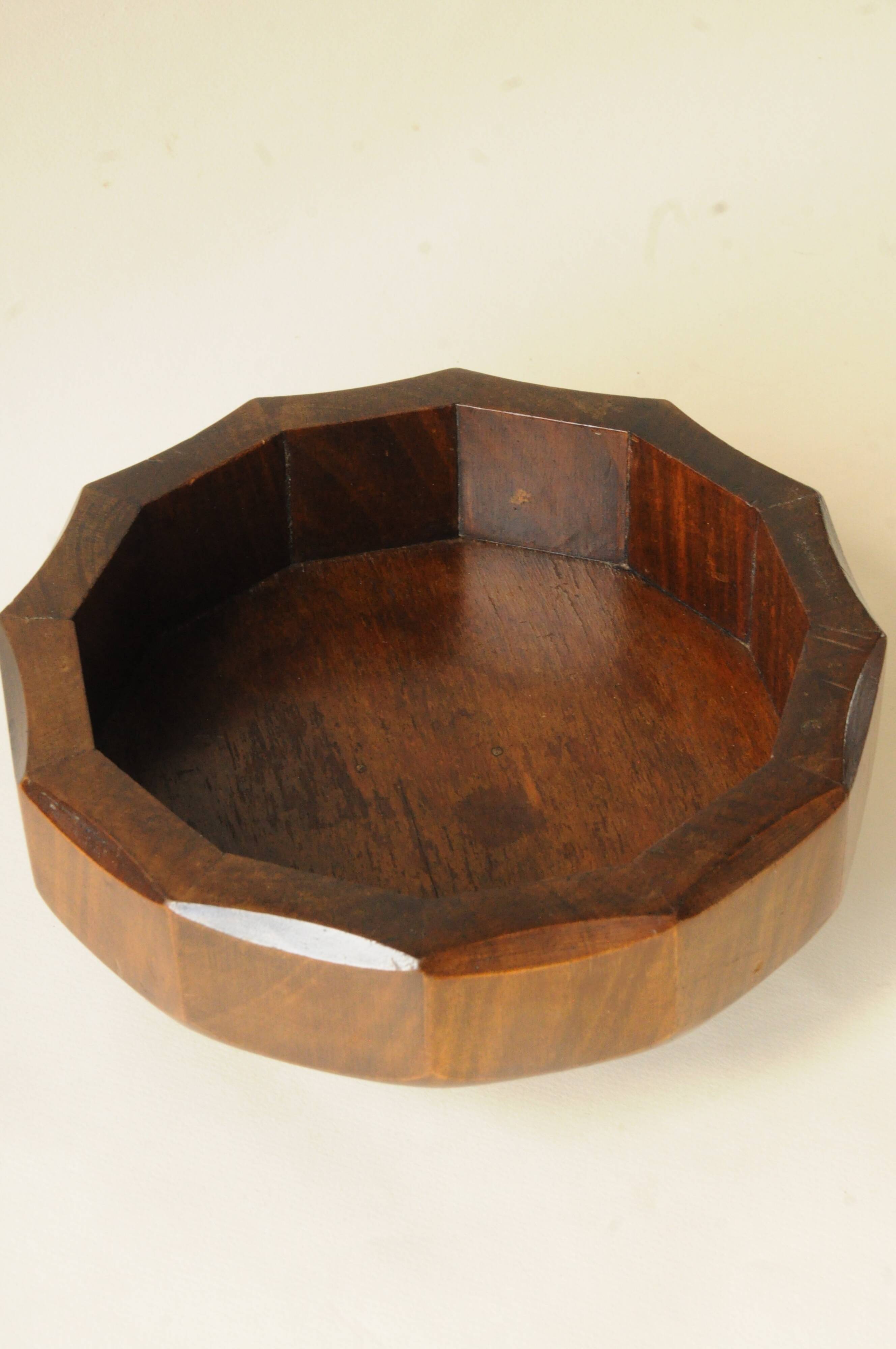 Vintage Wooden Coupe - Geometric Design Octagonal Cut-Outs Centre Table