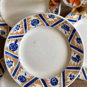 Set of 8 antique flat plates - Canada from Moulin des Loups