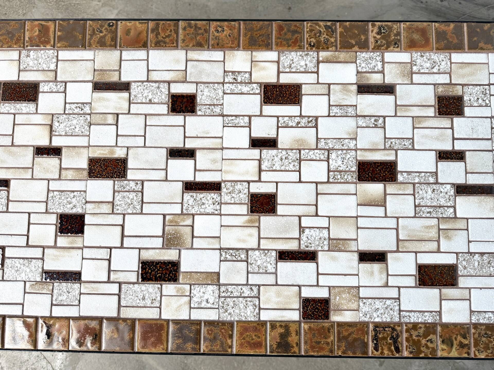 Modernist coffee table in glazed ceramic, circa 1960