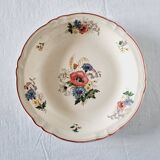 Large Deep Plate in Sarreguemines Earthenware Agreste Model