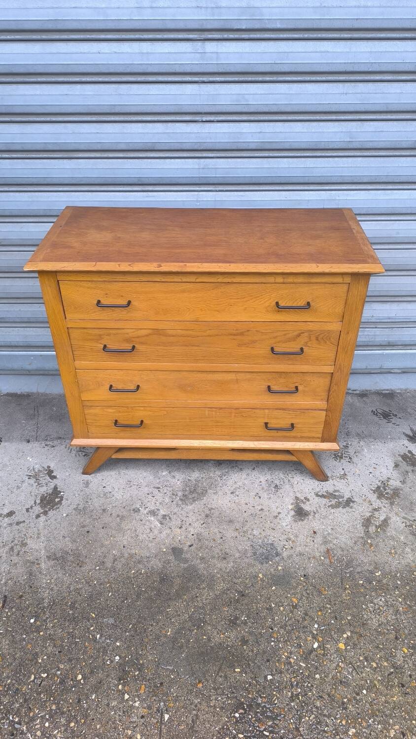 1960 compass foot chest of drawers