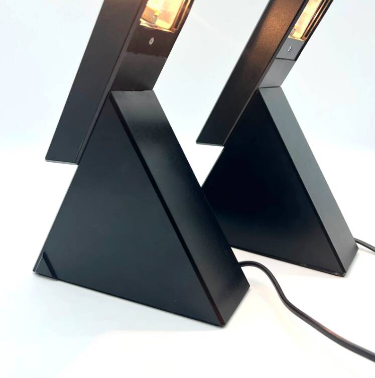 “Delta” lamps by Mario Bertorelle for “Jm Rdm” Massanzago, 1980s