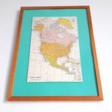 Old vintage geographic map atlas 1920