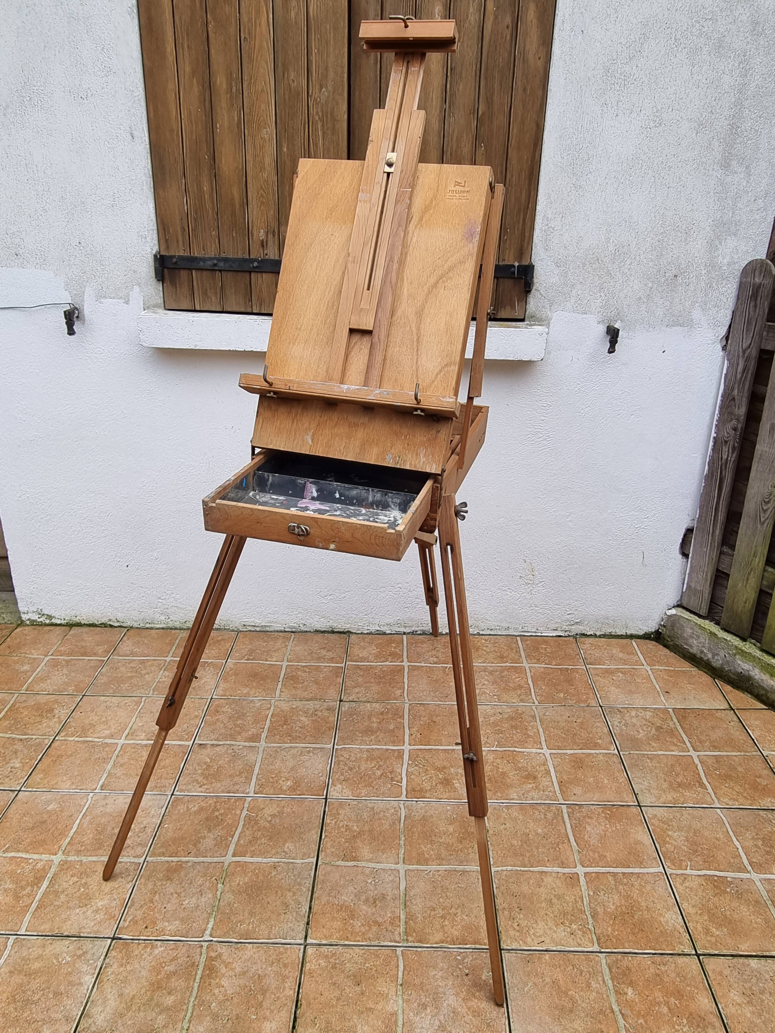 Vintage French folding field easel