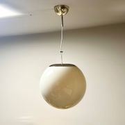 Vintage Globe Chandelier in Glass with Animal Print attributed to Angelo Brotto for Esperia, 1960s