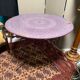 Table de jardin en fer forgé  mauve