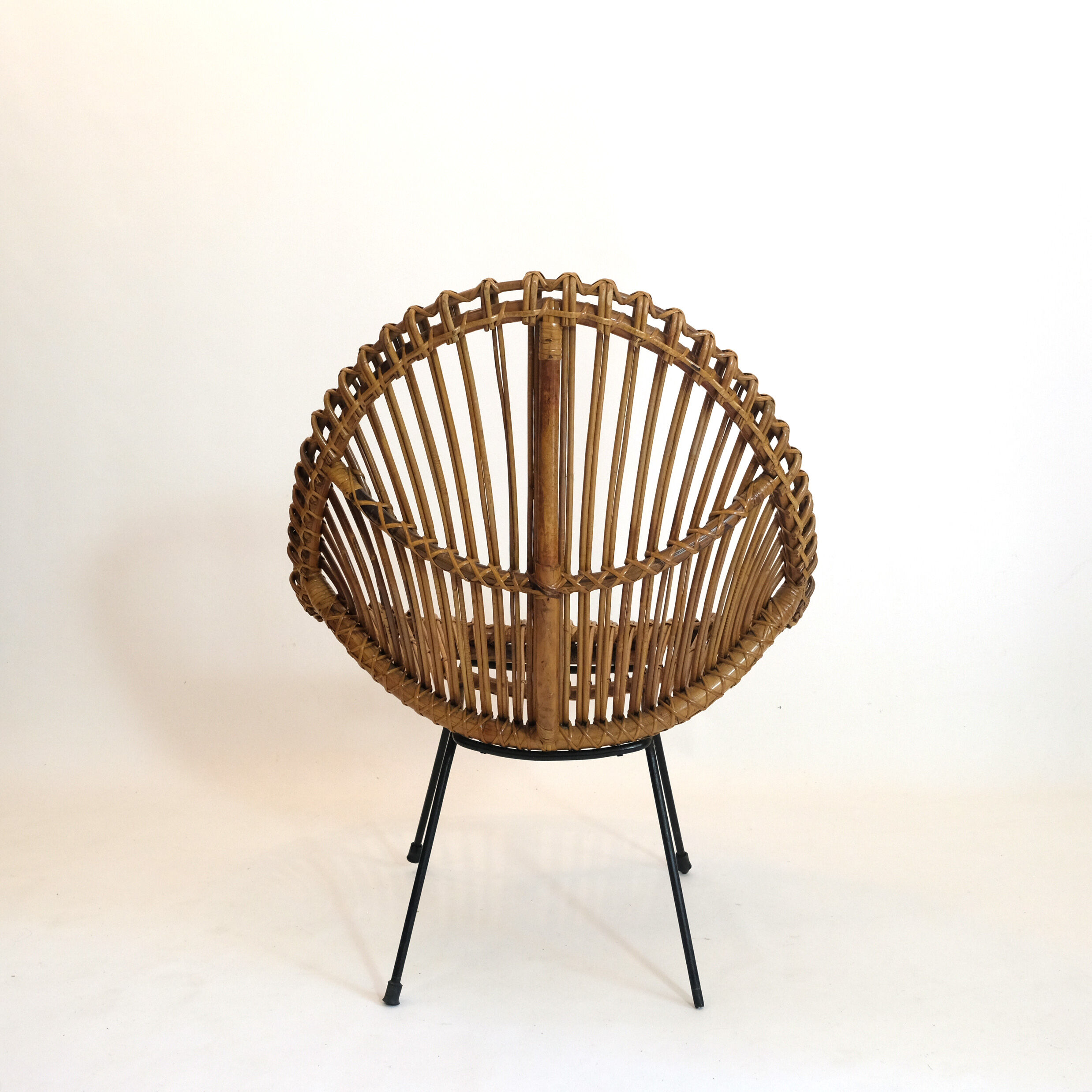 Italian rattan armchair from the 1960