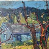 Large Vintage Painting Landscape signed by Svan Grandin (1906- 1982)