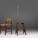 French Industrial Wooden Stepladder, 1900s