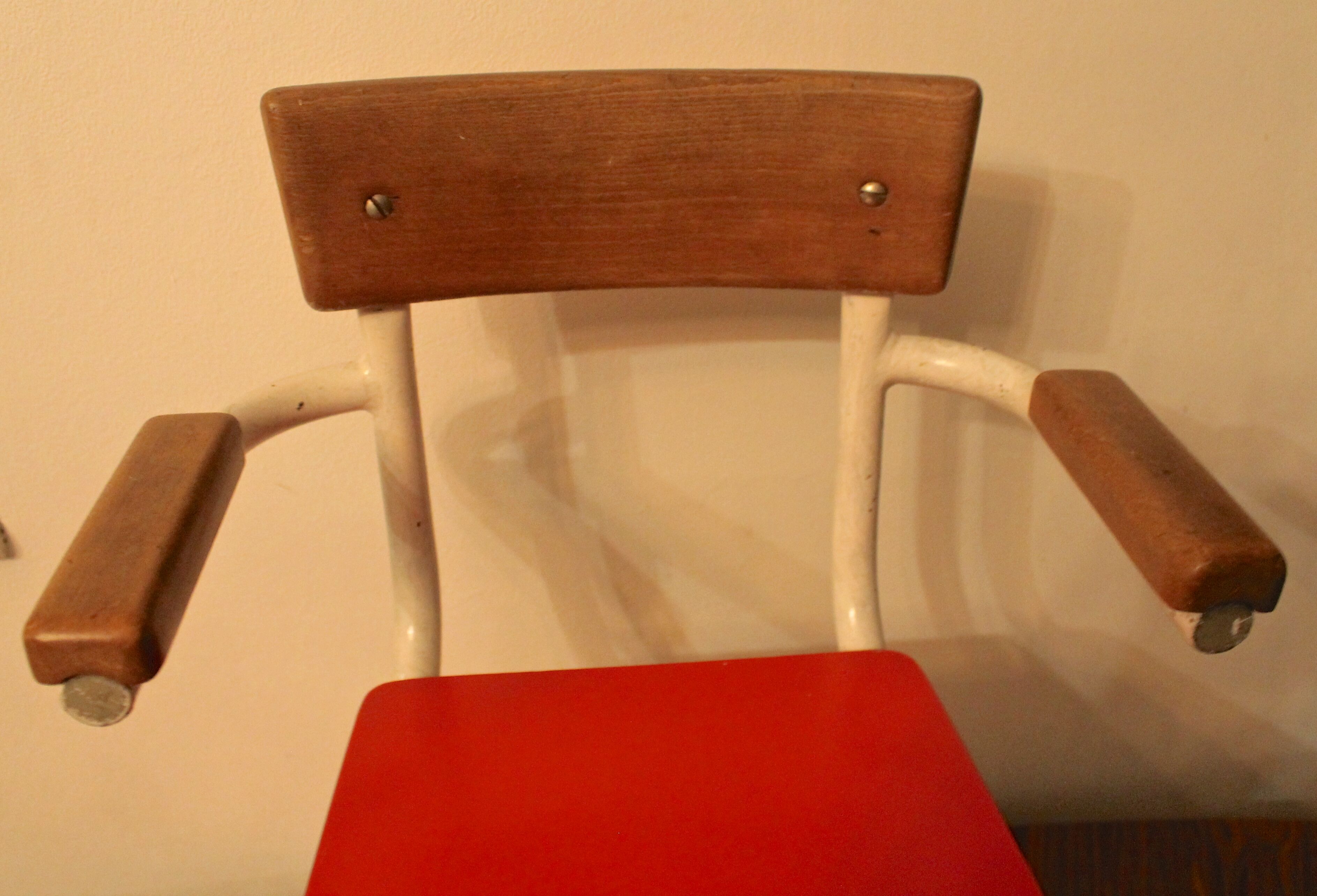 Vintage schoolboy chair in formica and wood