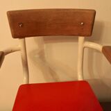 Vintage schoolboy chair in formica and wood