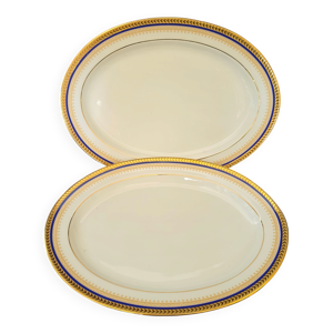 Ensemble de 2 plats ovales - porcelaine limoges