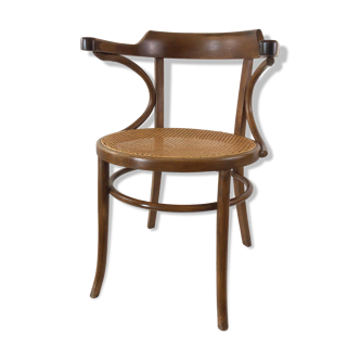 Fischel curved wooden armchair