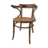 Fischel curved wooden armchair