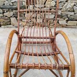 Vintage Rattan Rocking Chair