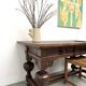 Neo-Renaissance desk in solid oak, circa 1900