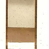 Miroir de style Louis XVI en bois et stuc doré XIX siècle Trumeau de cheminée