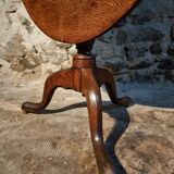 Antique Georgian tilt-top oak table from around 1800 – Round tripod side table 80 cm