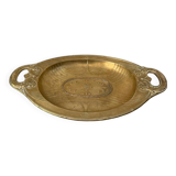 Art Deco oval silver-plated metal dish