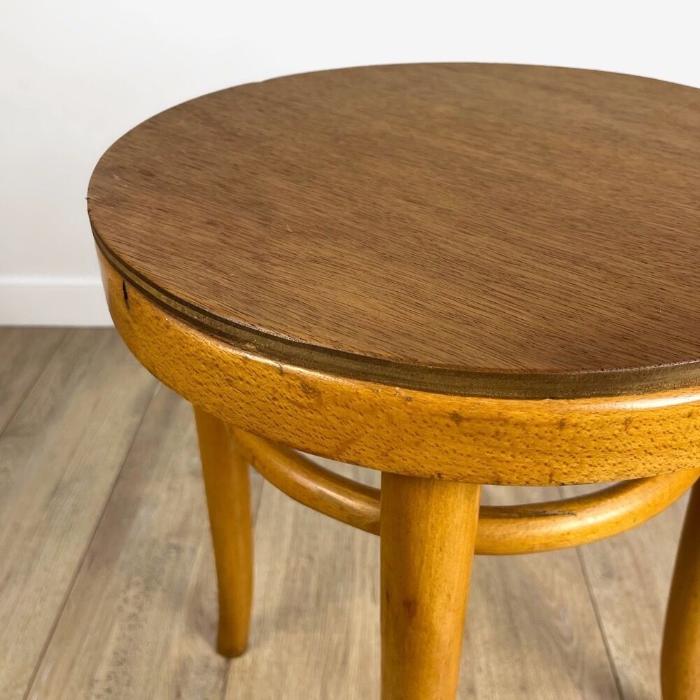 Curved wooden piano stool 1930