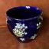 Gien porcelain pot cover - midnight blue