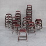 French industrial mid-century tubular stools
