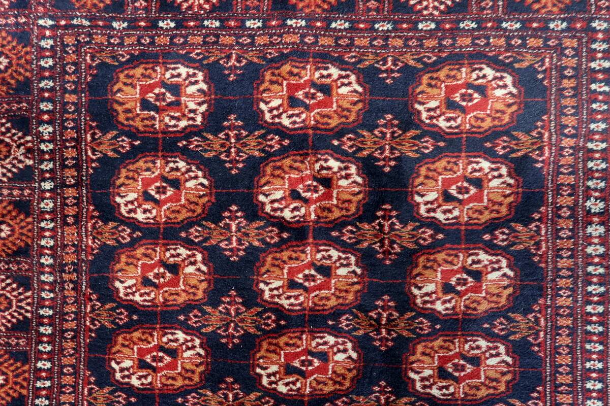 Tapis Boukhara ouzbek vintage fait main, 153 cm x 254 cm, années 1960 - 1C1151