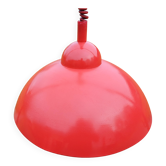 Vintage Red Metal Pendant Light