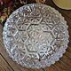 Vintage molded glass wall or ceiling light decorated with flowers
