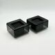 Paire de cache-pots Space Age noirs par Anna Mazzucchelli pour Vastill, Italie