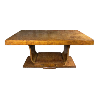 Table ou bureau à rallonges sur pied lyre époque Art Déco