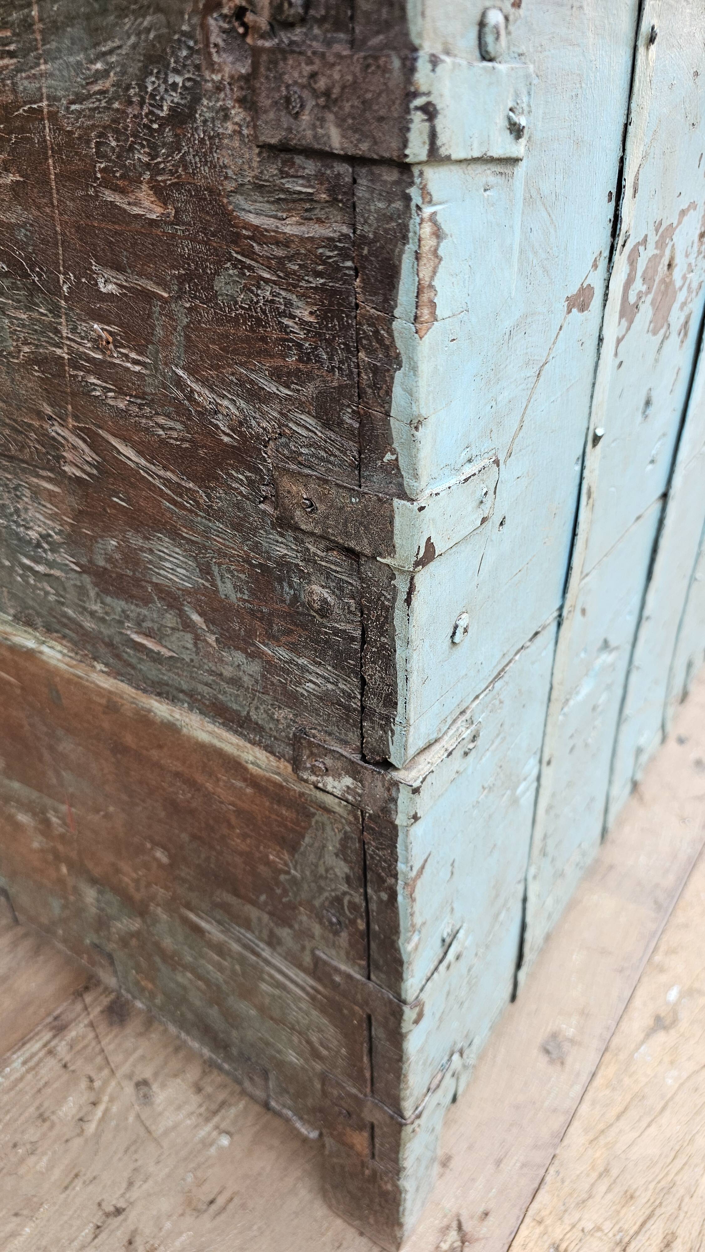 Antique Burmese teak dowry chest