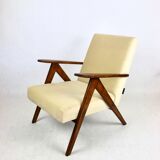 Vintage B-310 VAR armchair in light brown beige velvet - 2 pieces available