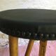 Rattan bar and its 2 stools 60s