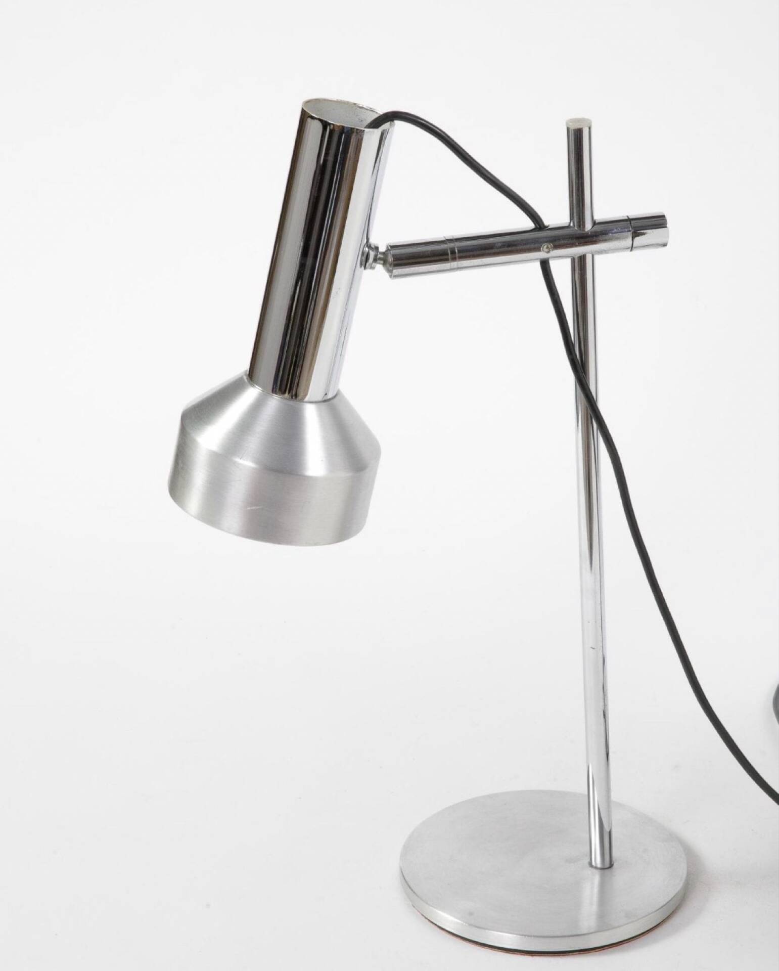 Lampe de bureau en métal chromé - Années 1970