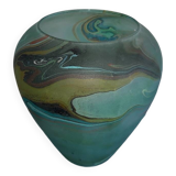 Vase en verre cristallise