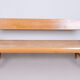Red Midcentury Modern Oak Sofa, 1950s, Original well preserved upholstery