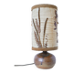 Sandstone lamp with dried flower lampshade, 1970
