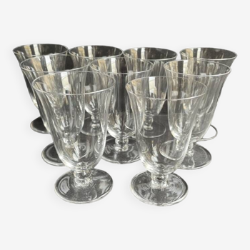 9 Baccarat wine glasses Meurcie service – Art Deco