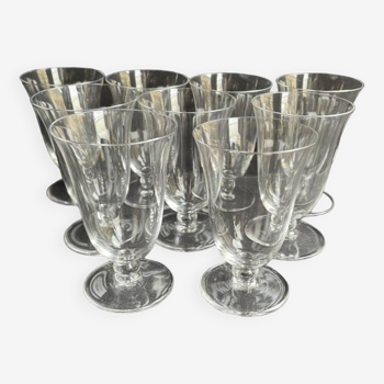 9 Verres à vin Baccarat service Meurcie – Art déco