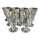 9 Verres à vin Baccarat service Meurcie – Art déco