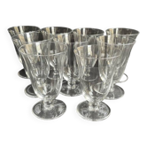 9 Baccarat wine glasses Meurcie service – Art Deco