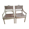 Pair of armchairs canned Louis XVI era