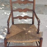 Fauteuil Paillé Provençal ancien